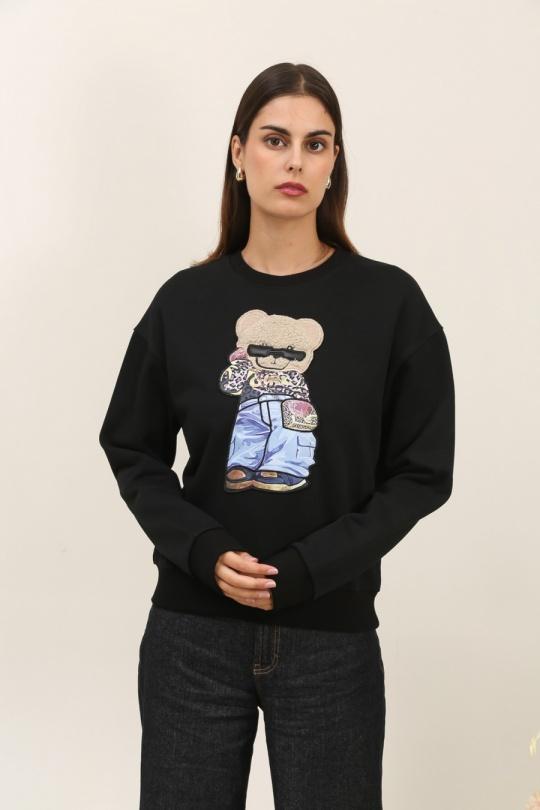 Sweats Women Black Attrait Paris SW9BG Efashion Paris