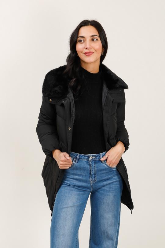 Doudounes Femme Noir Attrait Paris AT8588 Efashion Paris
