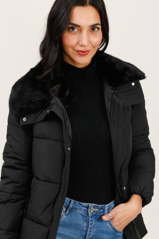 Doudounes Femme Noir Attrait Paris AT8588 Efashion Paris