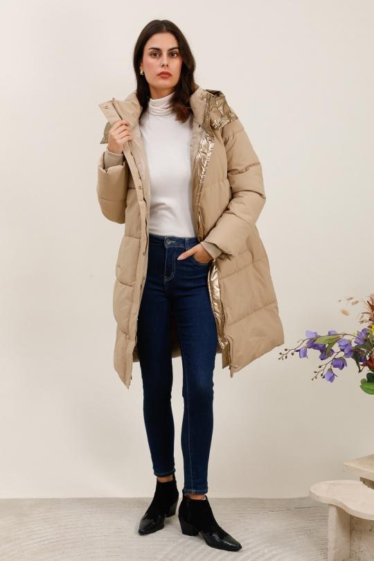 Doudounes Femme Kaki Attrait Paris AT8592 Efashion Paris