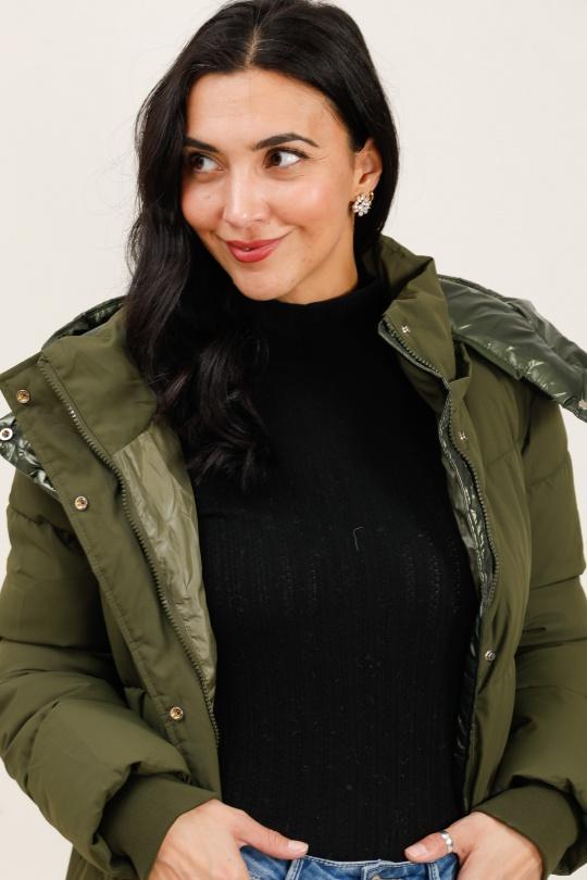 Doudounes Femme Kaki Attrait Paris AT8592 Efashion Paris