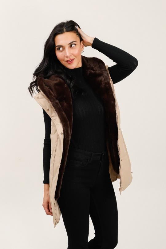 Doudounes Femme Beige Attrait Paris AT8589 Efashion Paris