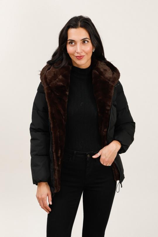 Piumini Donna Black Attrait Paris AT8590 Efashion Paris