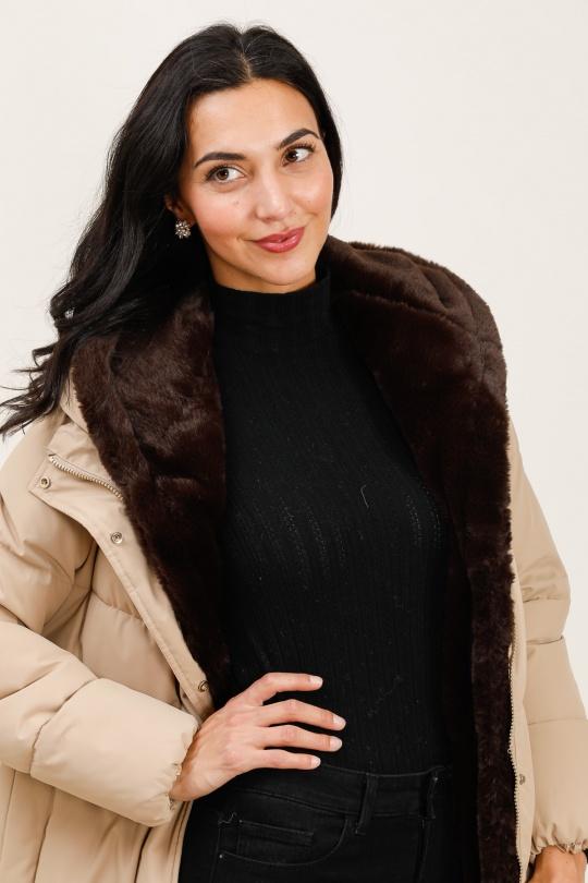 Doudounes Femme Kaki Attrait Paris AT8599 Efashion Paris