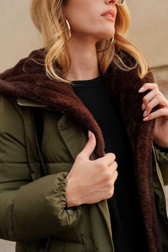 Doudounes Femme Kaki Attrait Paris AT8599 Efashion Paris