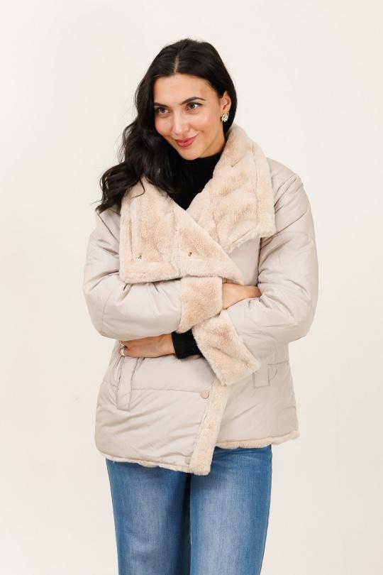 Doudounes Femme Beige Attrait Paris AT8583 Efashion Paris