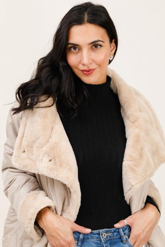 Doudounes Femme Beige Attrait Paris AT8583 Efashion Paris