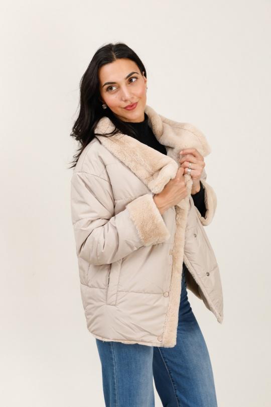Doudounes Femme Beige Attrait Paris AT8583 Efashion Paris