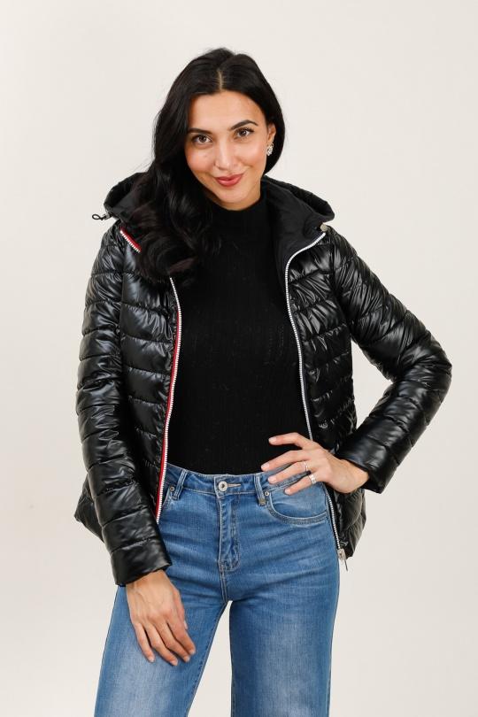 Doudounes Femme Noir Attrait Paris AT8573B Efashion Paris