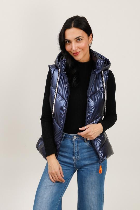 Doudounes Femme Bleu marine Attrait Paris AT8598B Efashion Paris