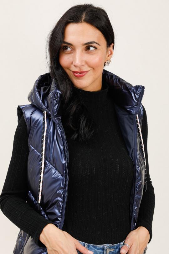 Doudounes Femme Bleu marine Attrait Paris AT8598B Efashion Paris