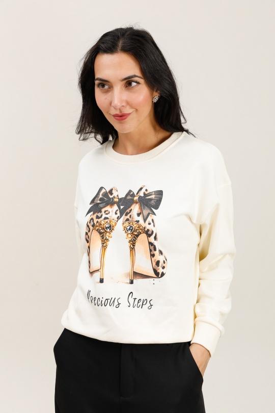 Sudaderas Mujer White Attrait Paris SW4PS Efashion Paris
