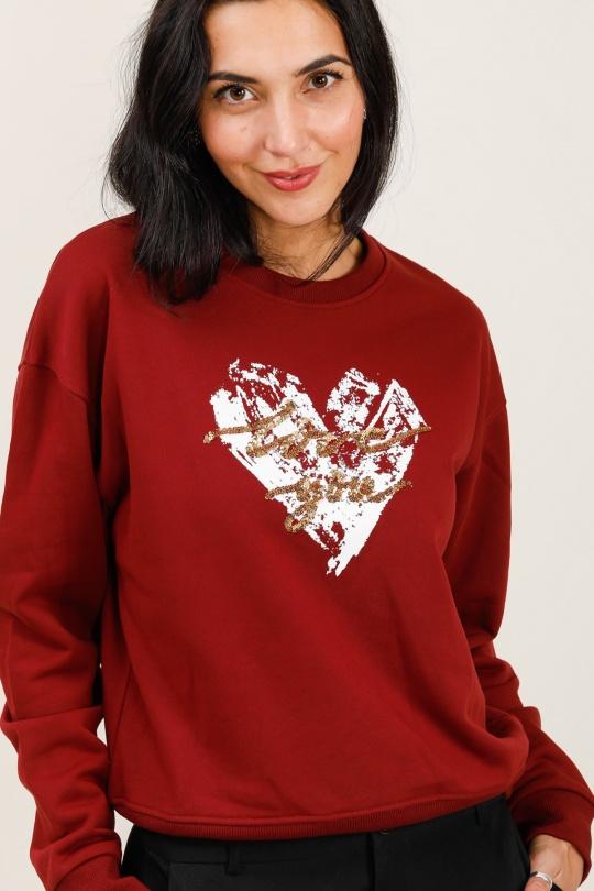 Sweats Femme Bordeaux Attrait Paris SW5LY Efashion Paris