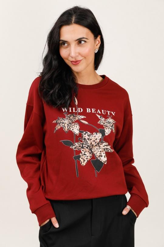 Sudaderas Mujer Burgundy Attrait Paris SW7WB Efashion Paris