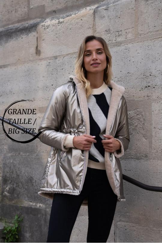 Manteaux Femme Or Attrait Paris AT8387BGT Efashion Paris