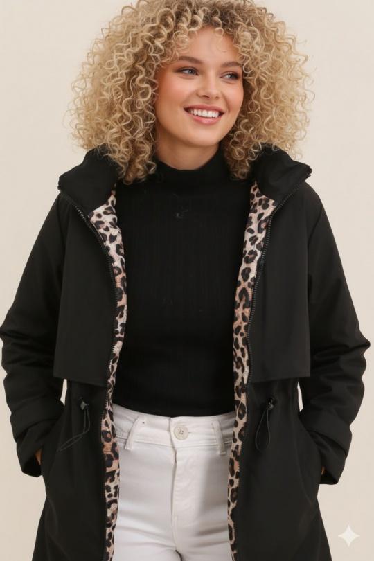 Vestes Femme Noir Attrait Paris AT8545GTL Efashion Paris
