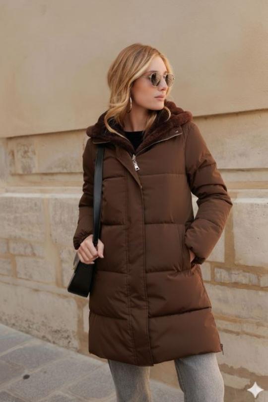 Doudounes Femme Kaki Attrait Paris AT8599 Efashion Paris