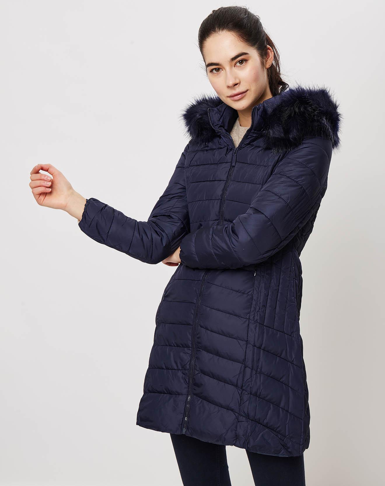 Doudounes Femme Bleu marine Attrait Paris AT8258A #c Efashion Paris