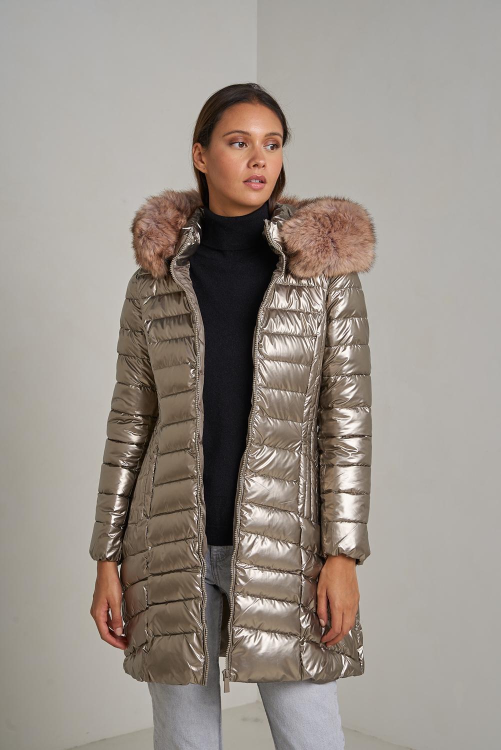 Doudounes Femme Bleu jean Attrait Paris AT8258B #c Efashion Paris