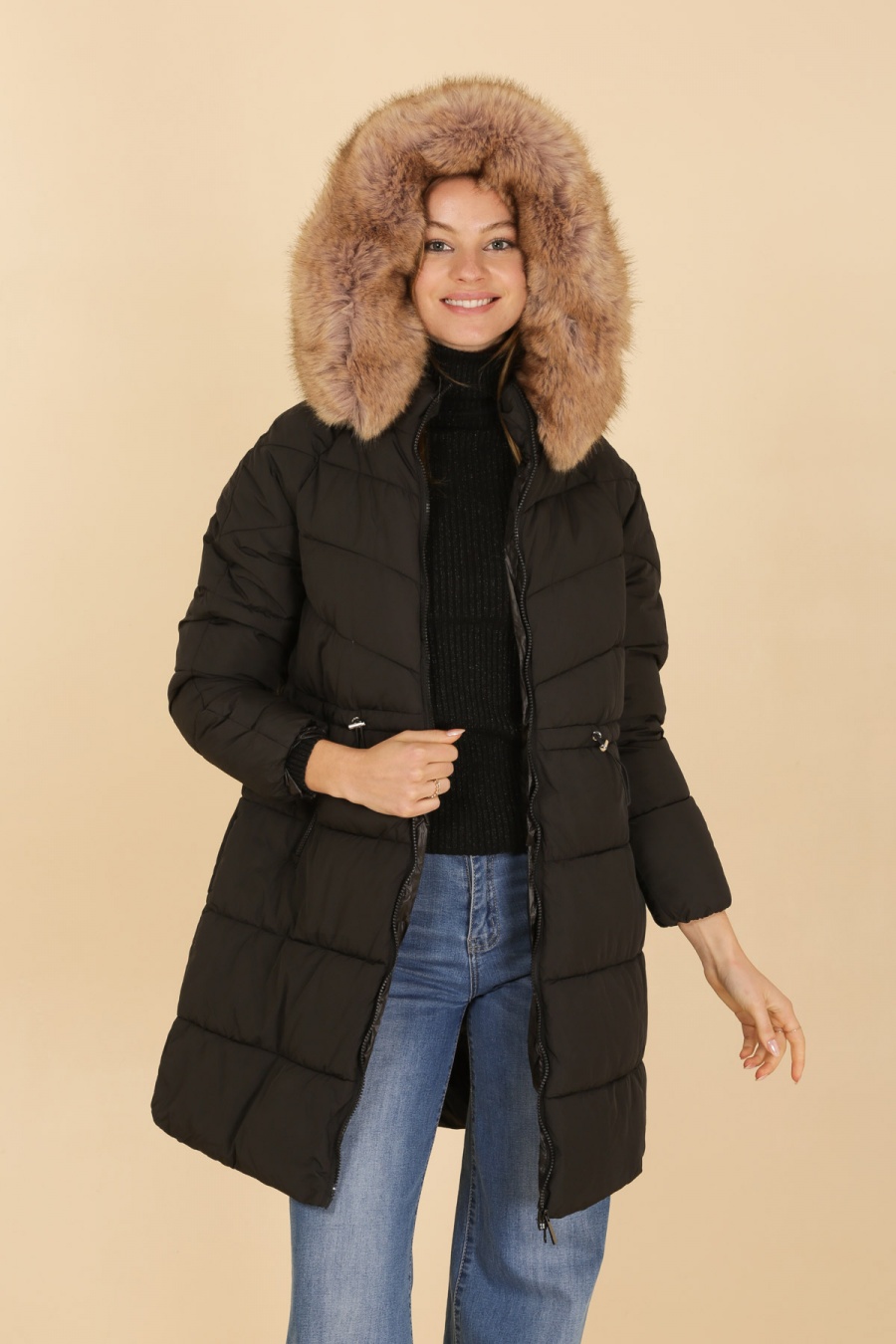 Doudounes Femme Vert Attrait Paris AT8338 #c Efashion Paris