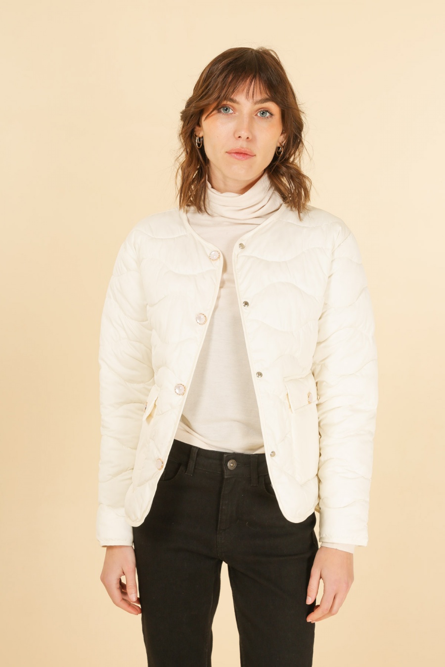 Doudounes Femme Mauve Attrait Paris AT8371 #c Efashion Paris