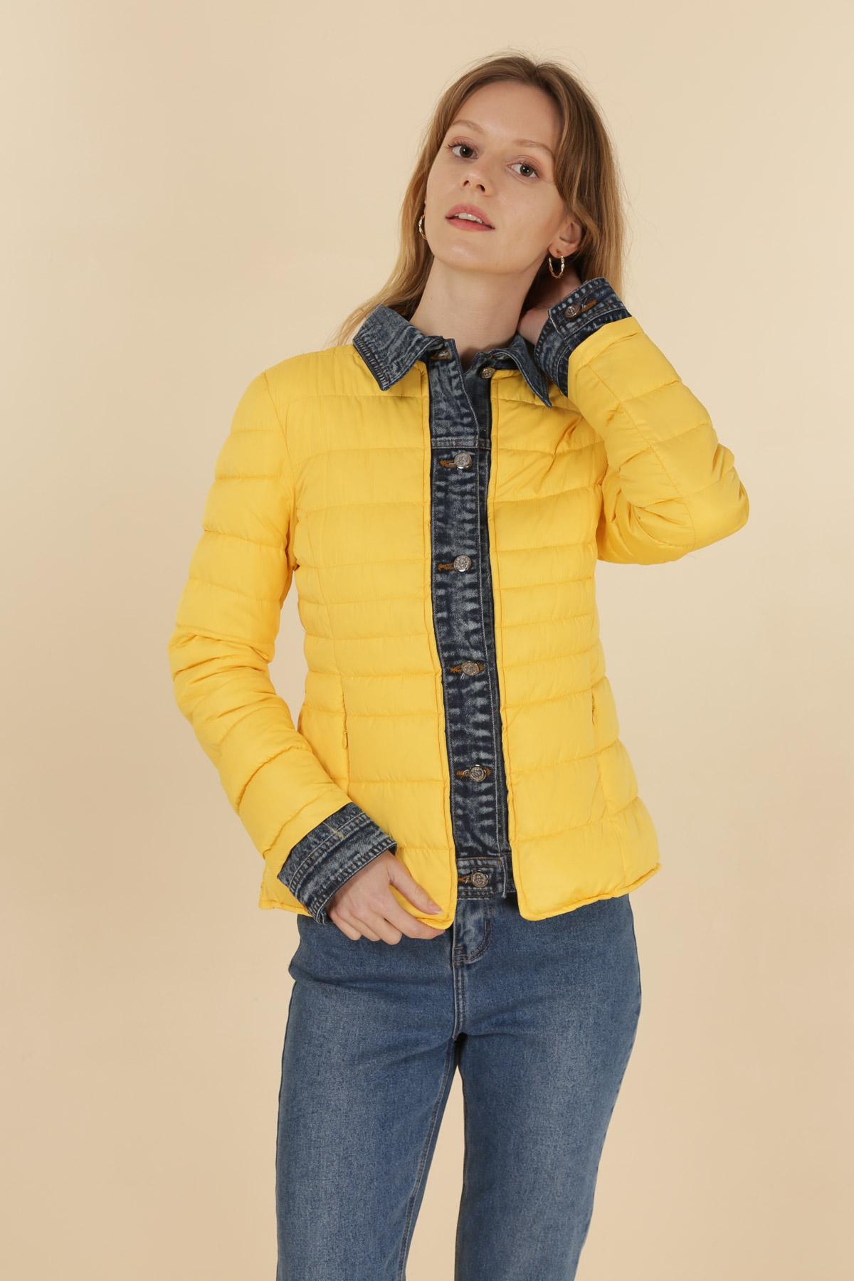 Doudounes Femme Jaune clair Attrait Paris AT8288 #c Efashion Paris