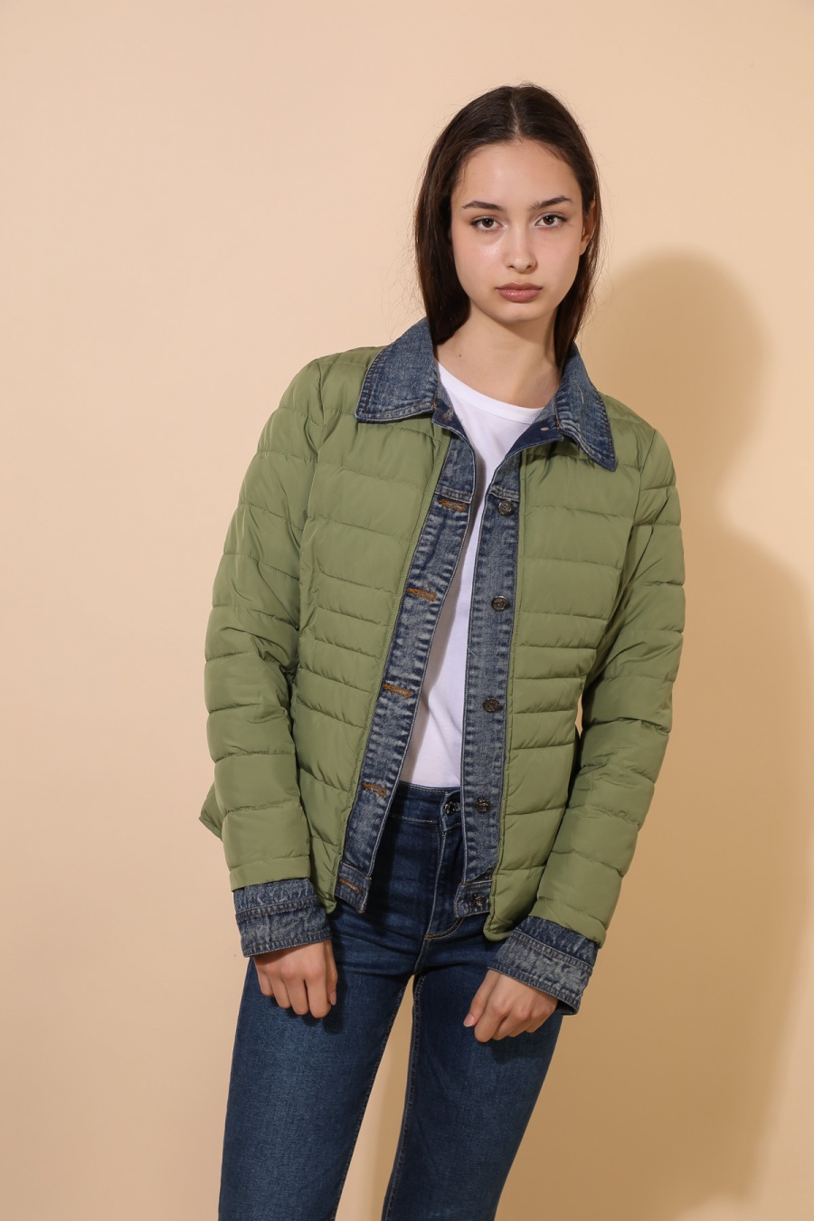 Doudounes Femme Vert Attrait Paris AT8288 #c Efashion Paris