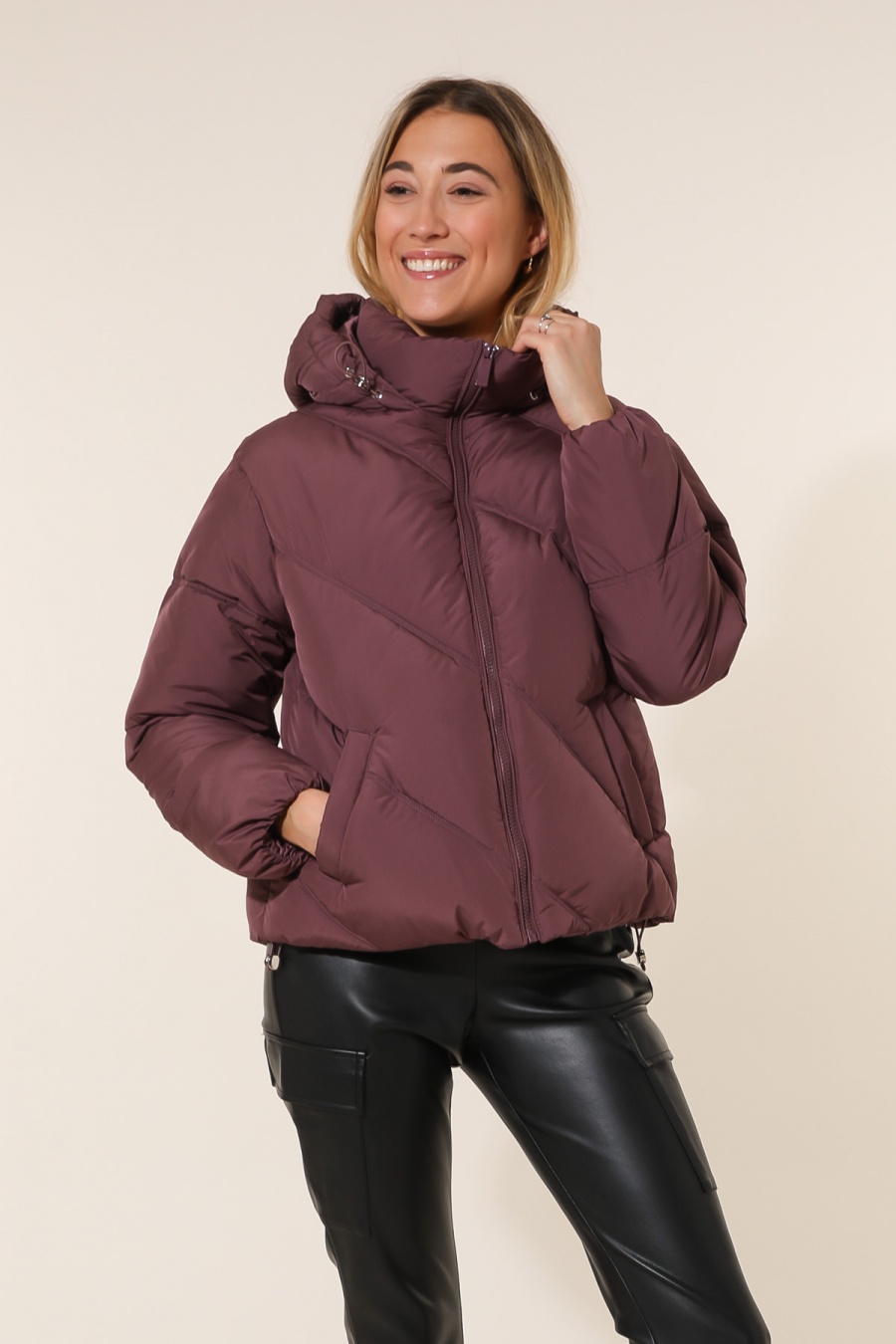 Doudounes Femme Violet Attrait Paris AT8396 #c Efashion Paris