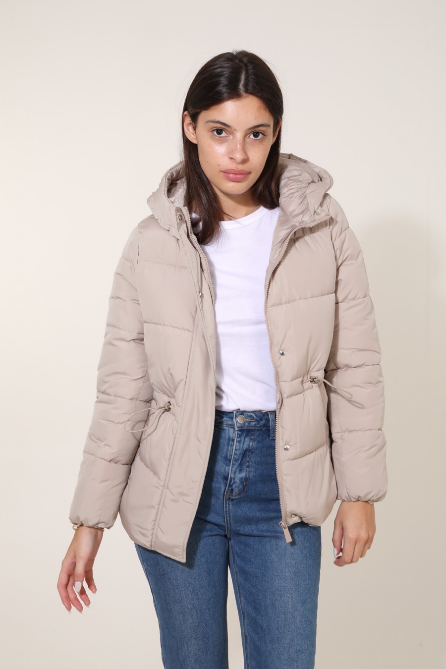 Piumini Donna Beige Attrait Paris AT8506 #c Efashion Paris