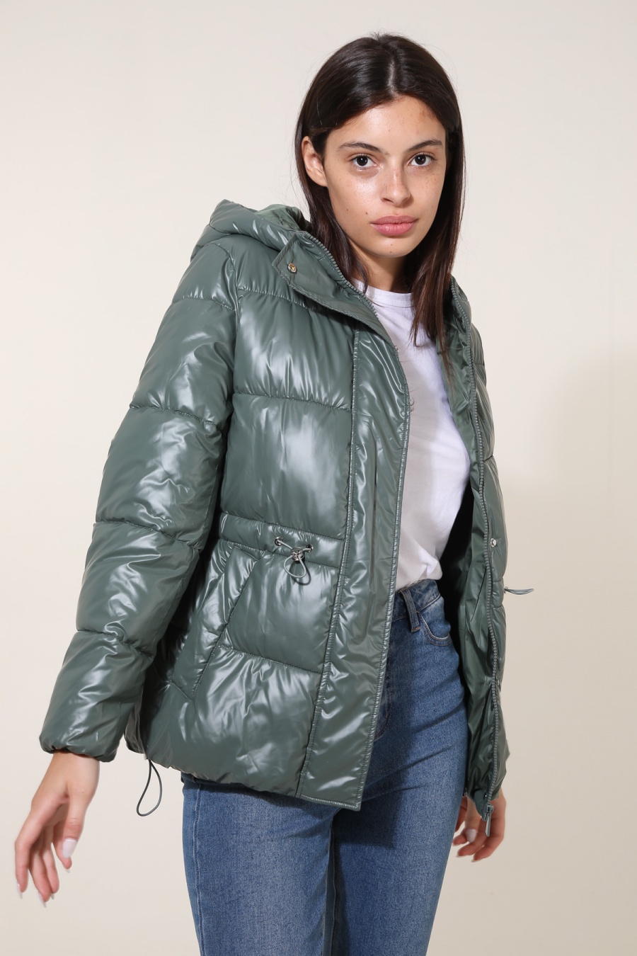 Piumini Donna Green Attrait Paris AT8506B #c Efashion Paris