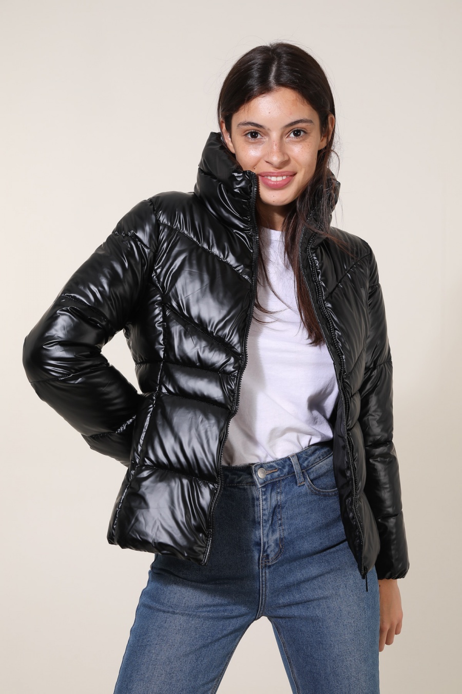 Piumini Donna Black Attrait Paris AT8507B #c Efashion Paris