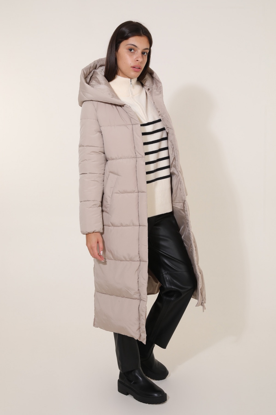 Piumini Donna Beige Attrait Paris AT8389 #c Efashion Paris
