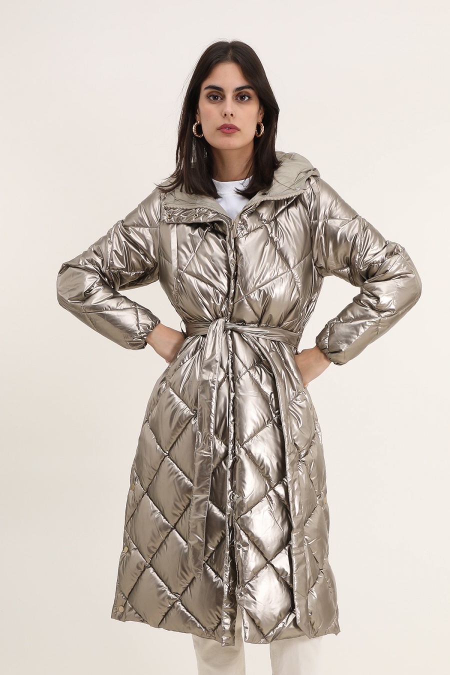 Doudounes Femme Bronze Attrait Paris AT8398B #c Efashion Paris