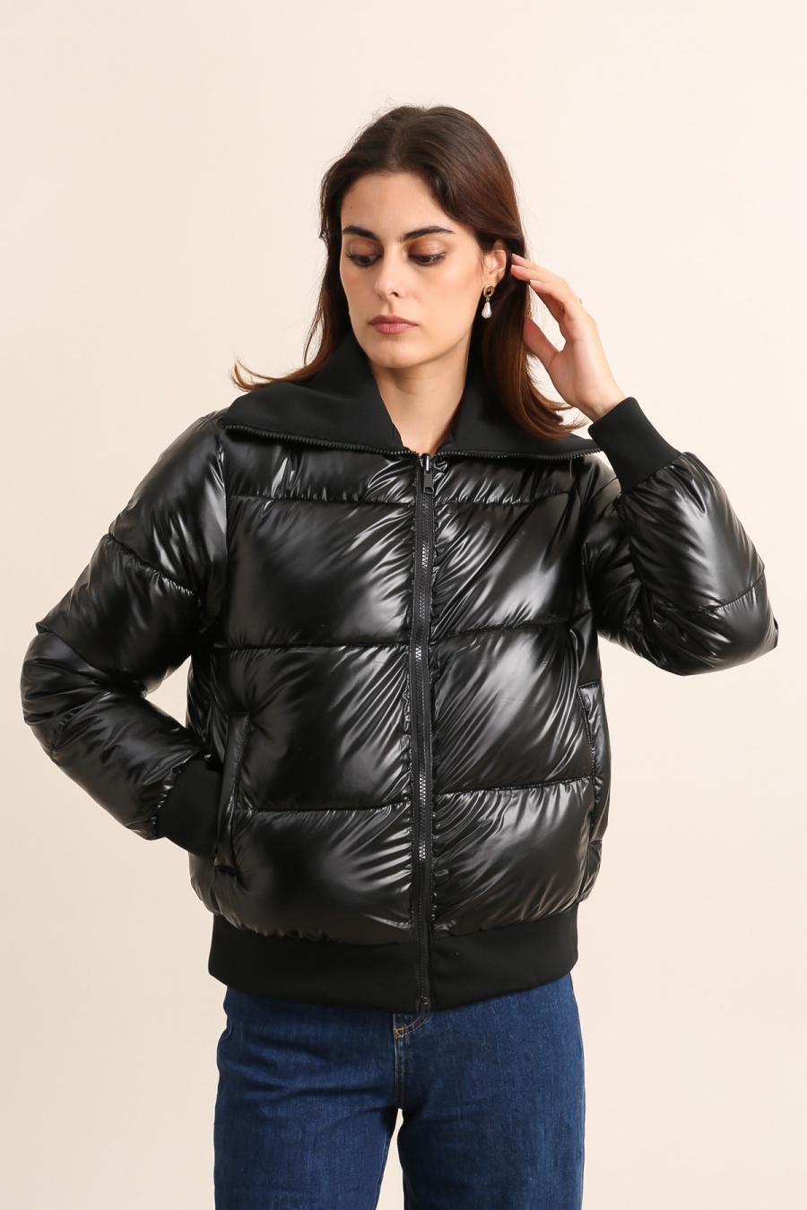 Doudounes Femme Kaki Attrait Paris AT8533B #c Efashion Paris