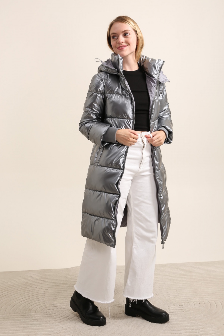 Doudounes Femme Acier Attrait Paris AT8565B #c Efashion Paris