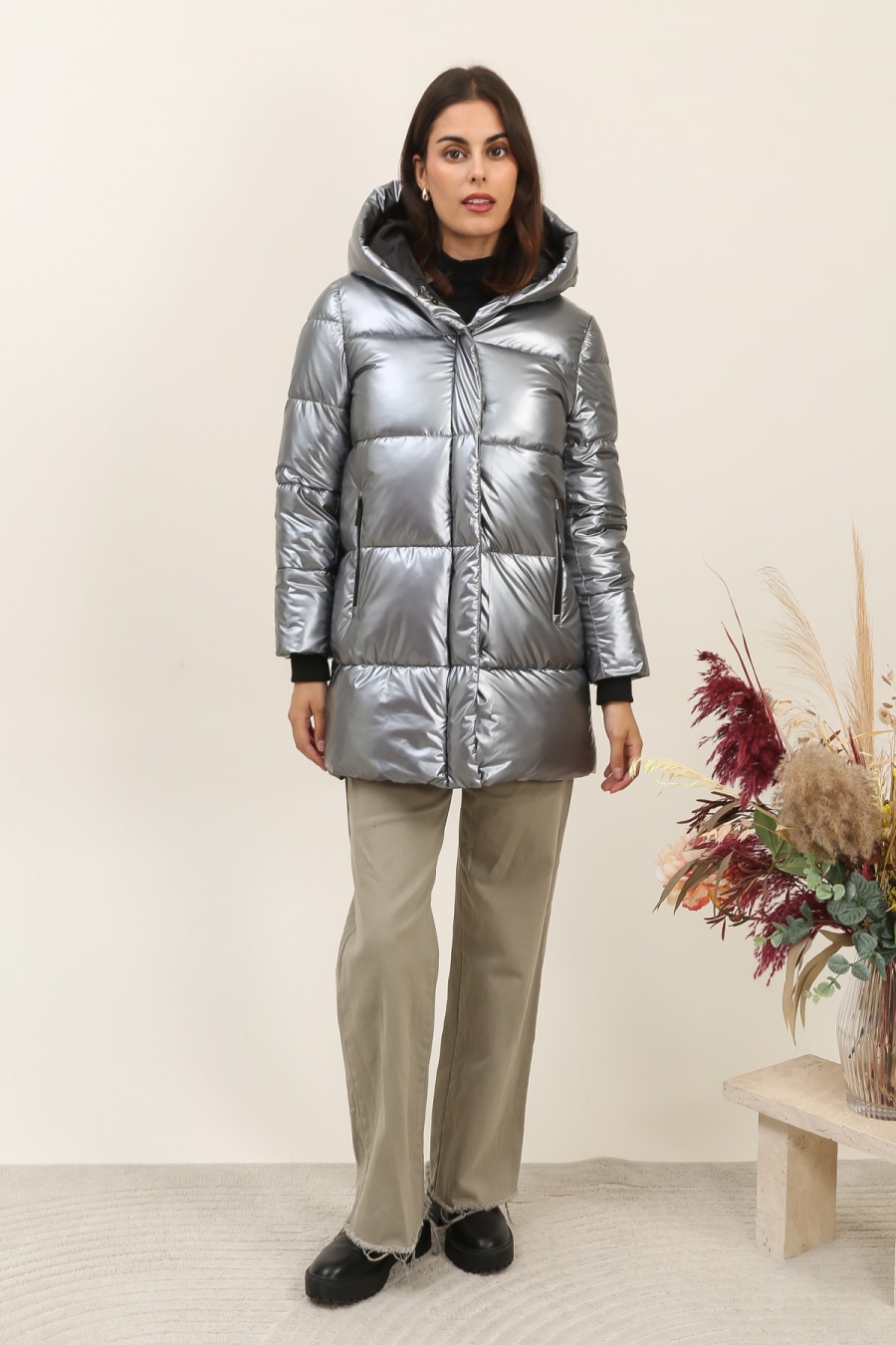 Doudounes Femme Acier Attrait Paris AT8555B #c Efashion Paris