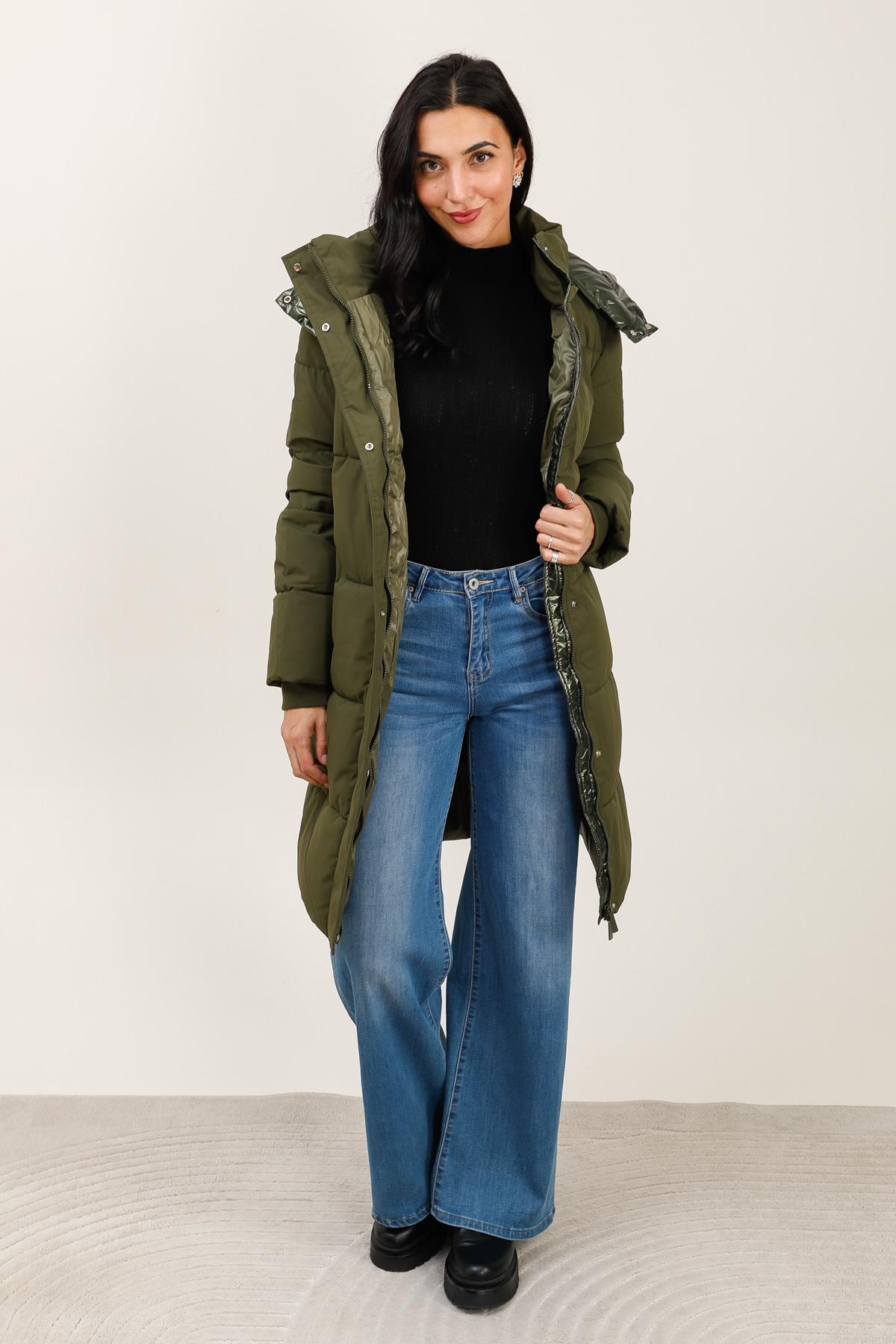 Doudounes Femme Kaki Attrait Paris AT8592 #c Efashion Paris