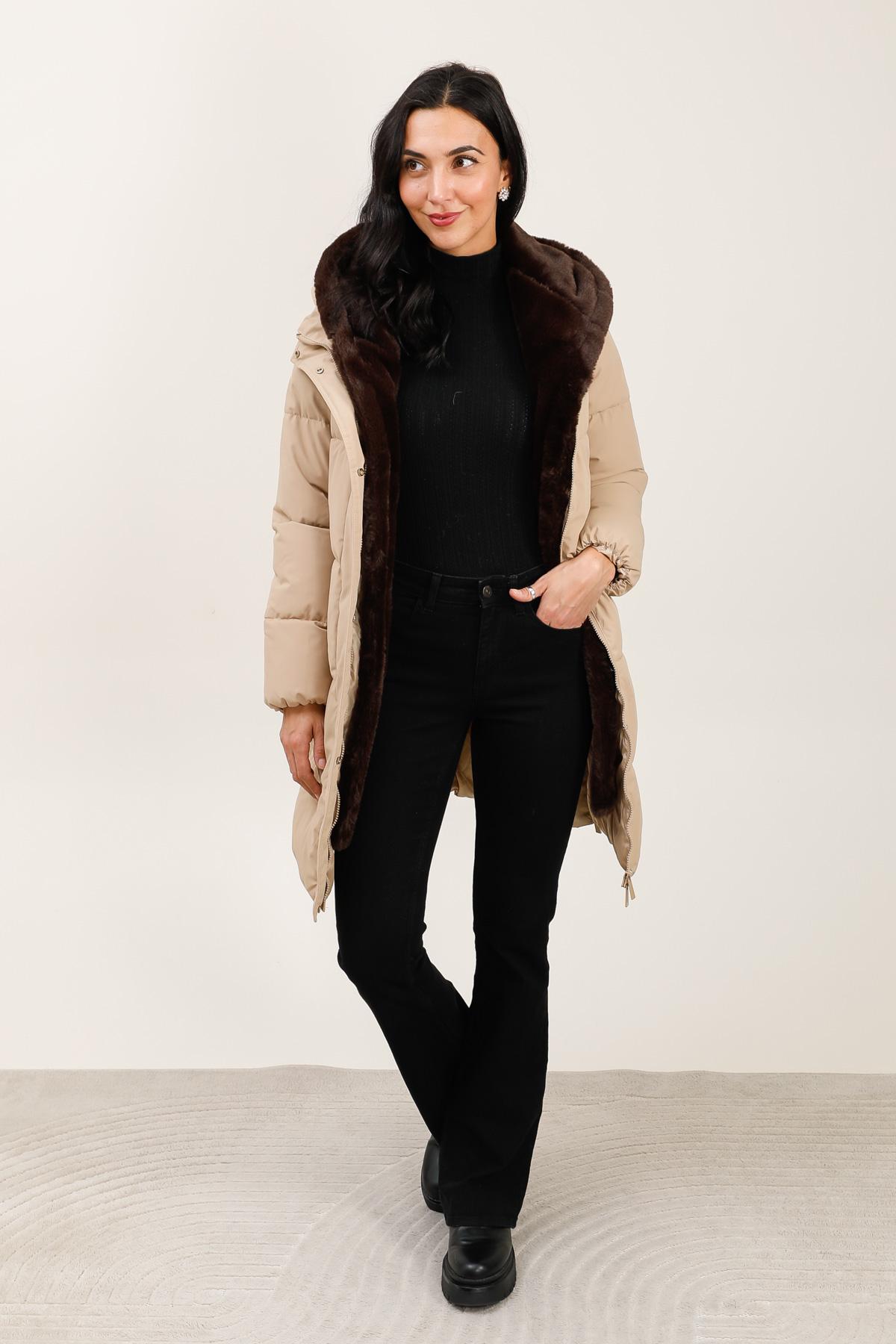 Doudounes Femme Kaki Attrait Paris AT8599 #c Efashion Paris