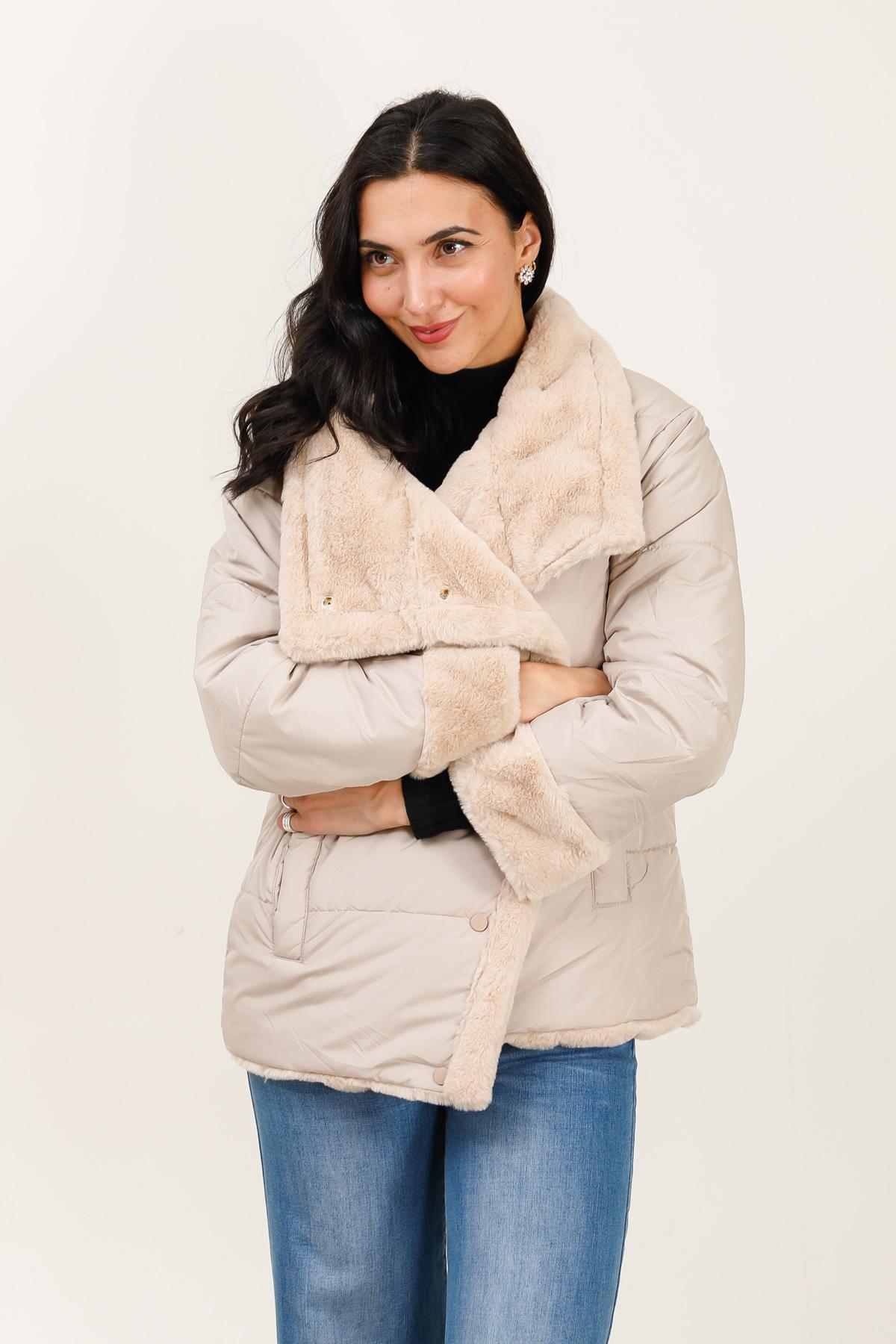 Doudounes Femme Beige Attrait Paris AT8583 #c Efashion Paris