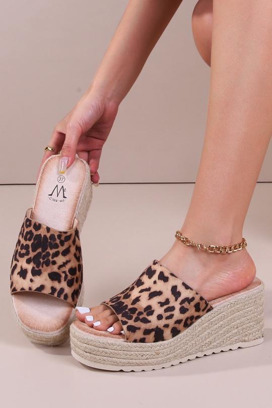 Wedges Shoes Leopard CINK-ME  PA25-40 Efashion Paris