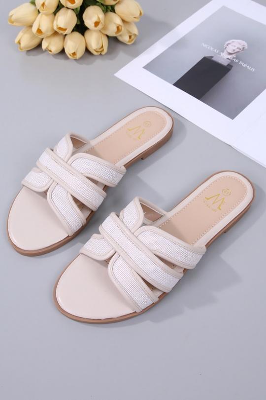 Sandales Chaussures Beige CINK-ME  DM3UO-2 GRANDE POINTURE Efashion Paris