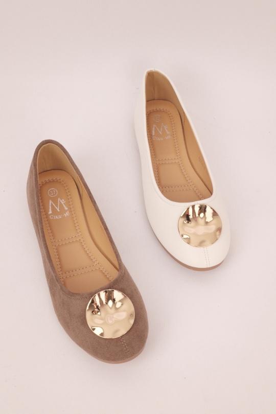 Ballerines Chaussures Blanc CINK-ME  PS770-6 Efashion Paris