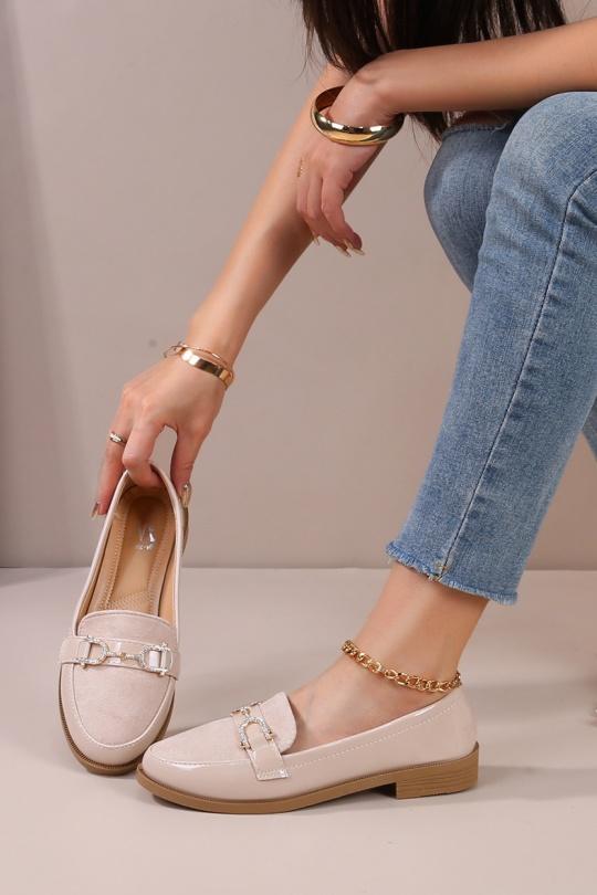 Mocassins Chaussures Beige CINK-ME  WE856-1 Efashion Paris