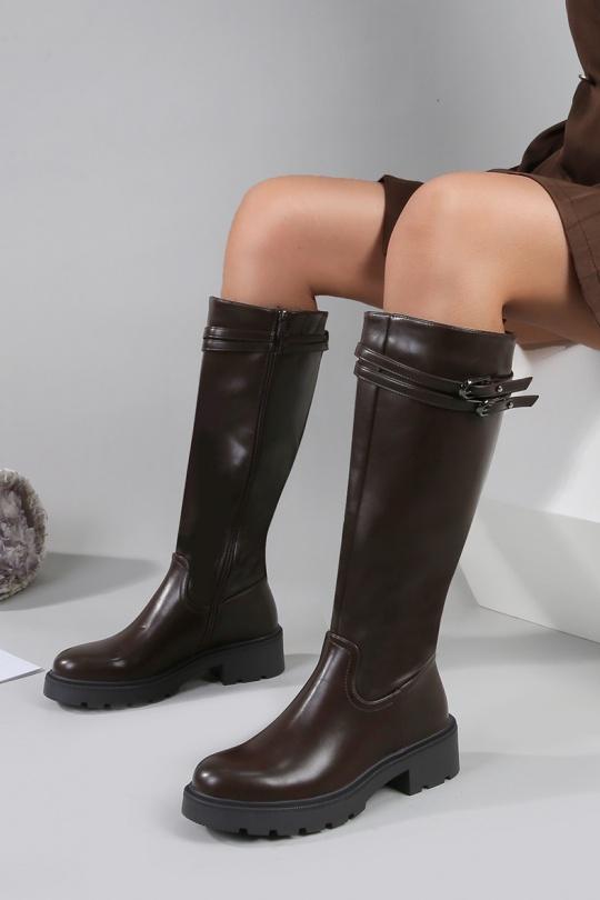 Stivali Scarpe Brown CINK-ME  MB58 Efashion Paris