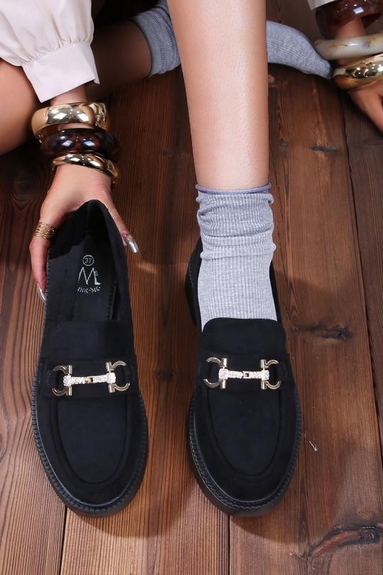 Mocassins Chaussures Noir CINK-ME  17FO-48 Efashion Paris
