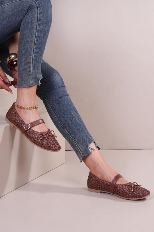 Ballerines Chaussures Noir CINK-ME  ZU117-1 Efashion Paris