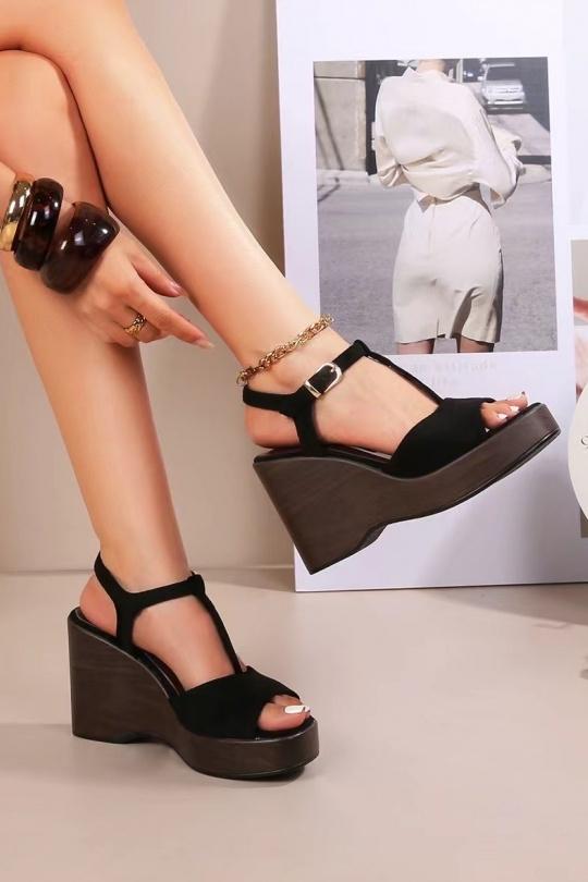 Compensées Chaussures Noir CINK-ME  17FO-66 Efashion Paris