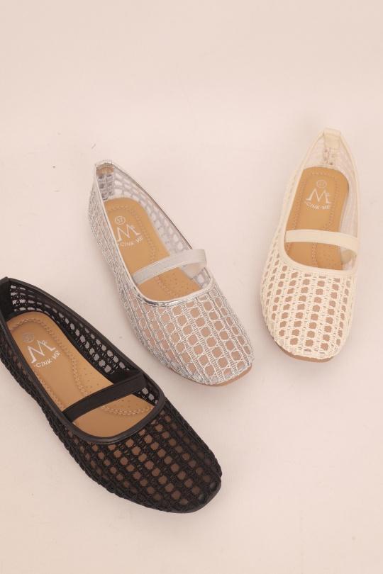 Ballerines Chaussures Noir CINK-ME  ZU117-6 Efashion Paris