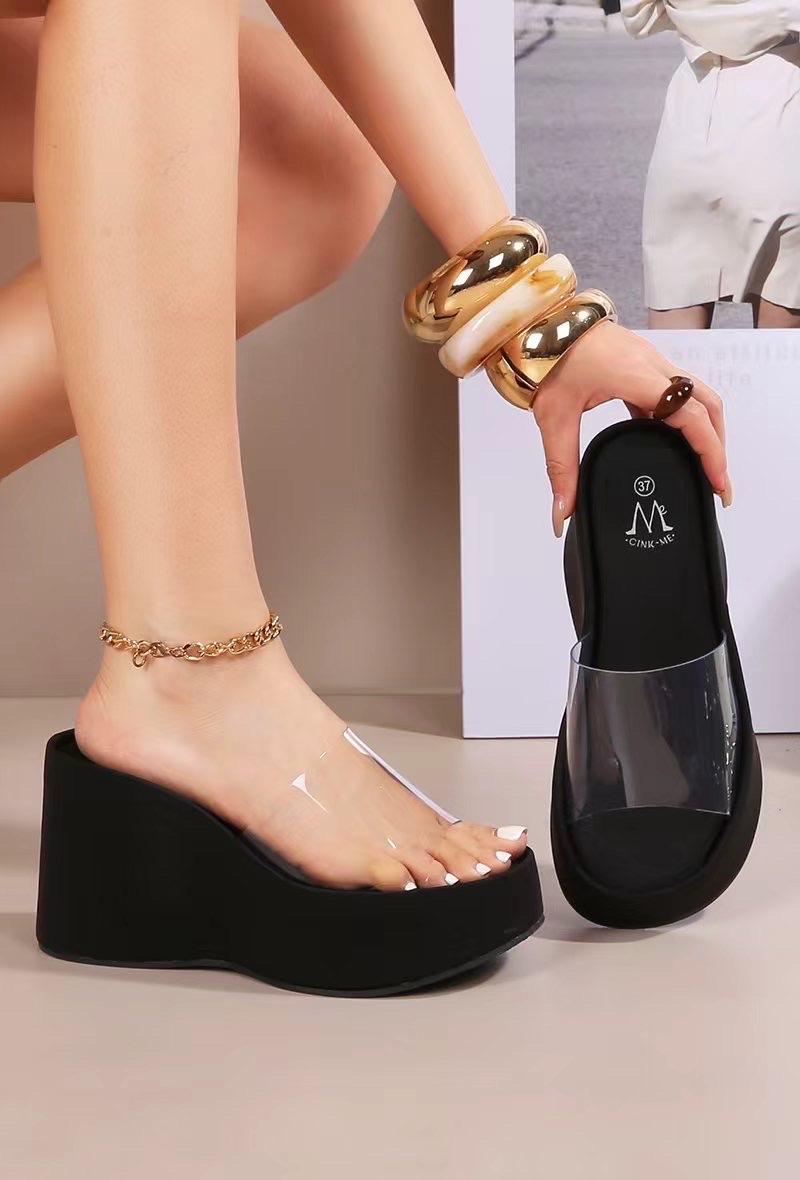 Compensées Chaussures Noir CINK-ME  P909-3A #c Efashion Paris