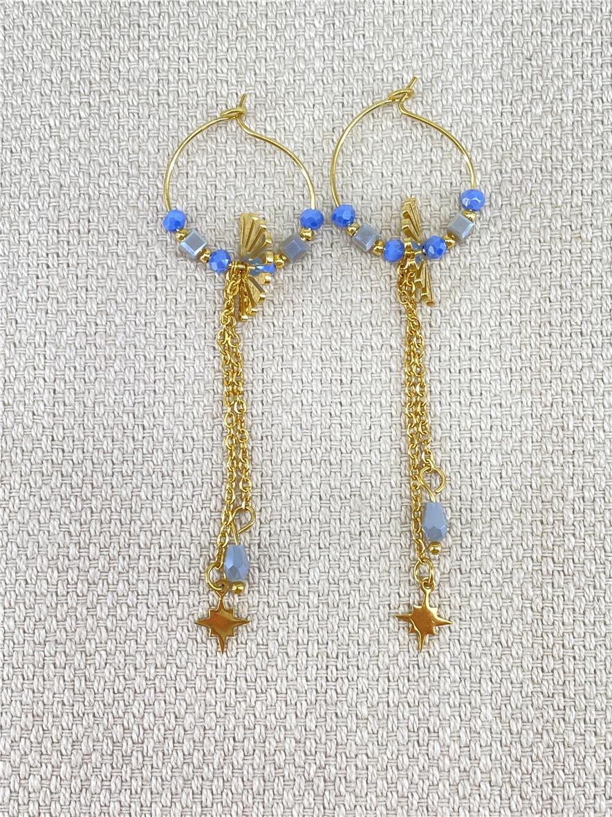 Pendientes Complementos Blue MISSRA PARIS NBO45-L7-2 #c Efashion Paris